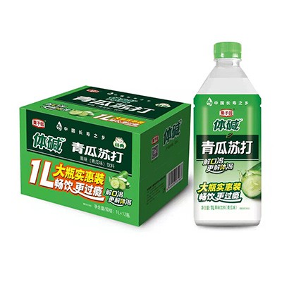 栗子园 体碱青瓜苏打水1L