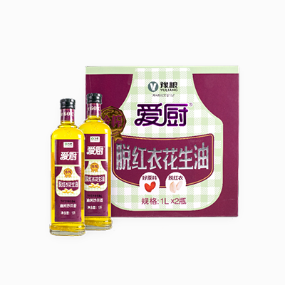 爱厨 脱红衣花生油1L装